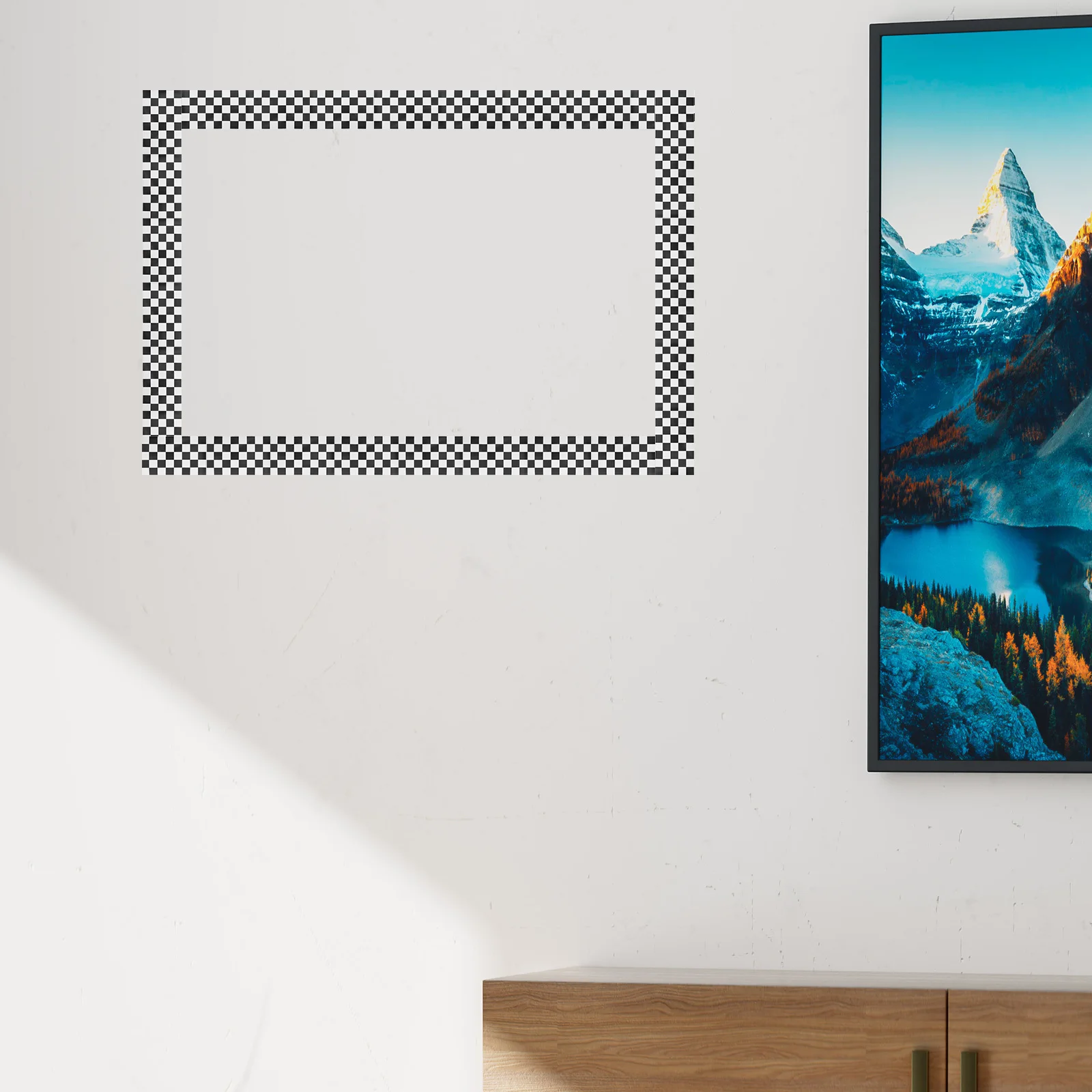 1 Roll Black White Checkered Border Stickers Peel Stick Bulletin Board Trim Classroom Wall Decals Decor - Teaching Supplies