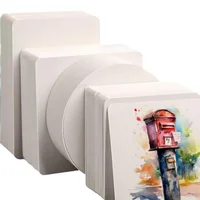 300g Wood Pulp Watercolor Paper Postcard | Coarse Grain, Square & Round Blank for Fine Art Painting​ 6