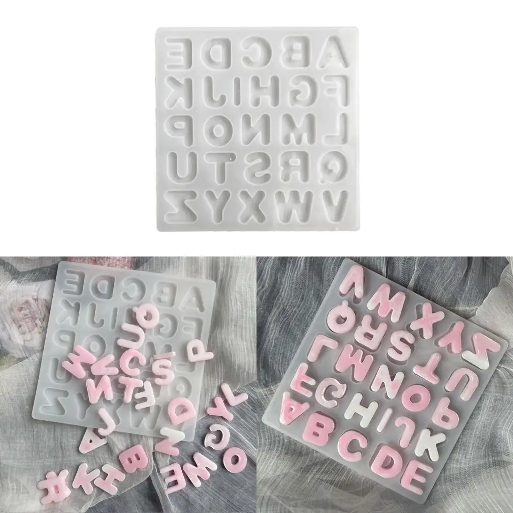 

English Keychain Resin Casting Silicone Mold Woman Keychain Decorative Pendant Jewelry Mold for DIY Crafts