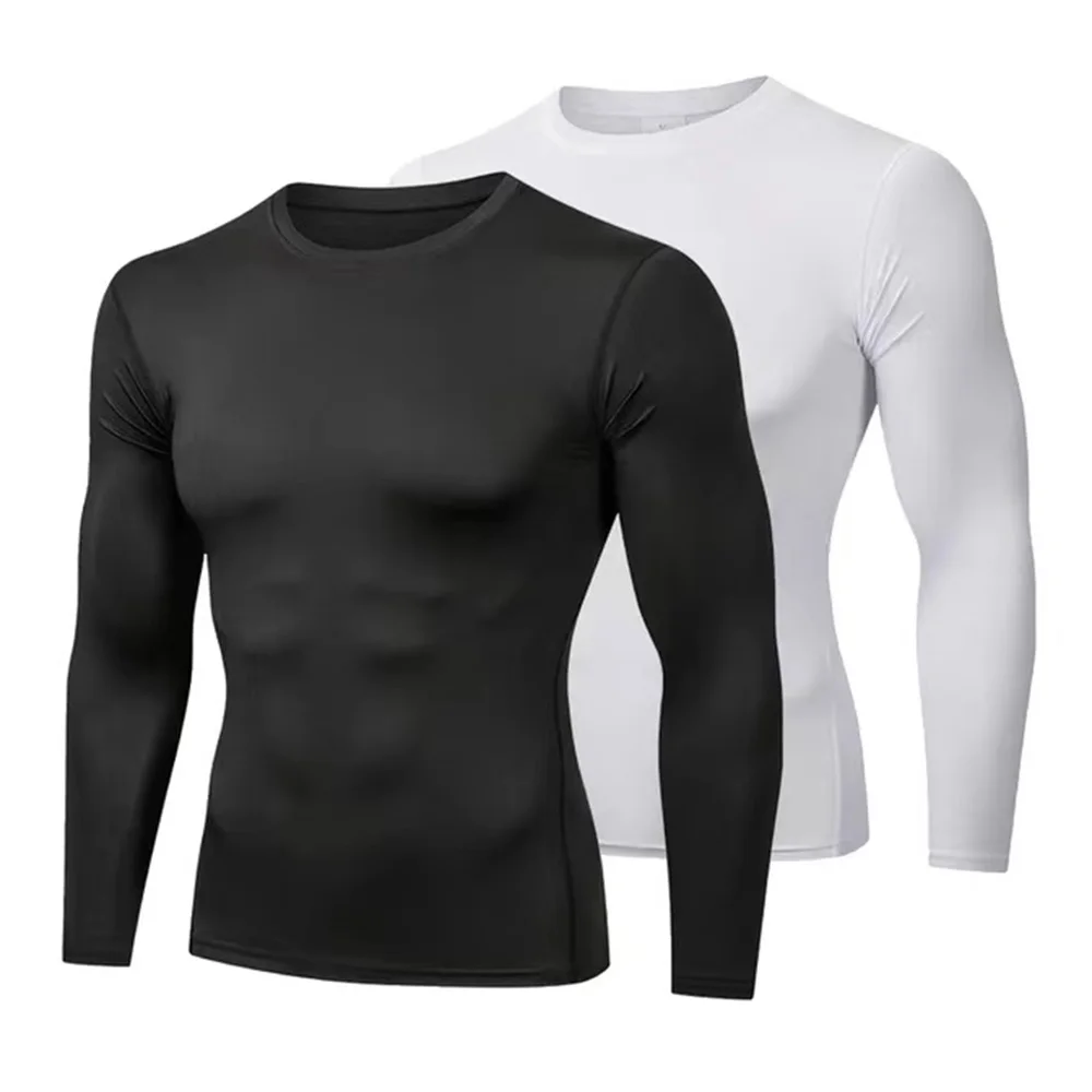 Men\'s Compression Shirts Long Sleeve, Base-Layer Quick Dry Workout T Shirts Sports Running Tops for Gym