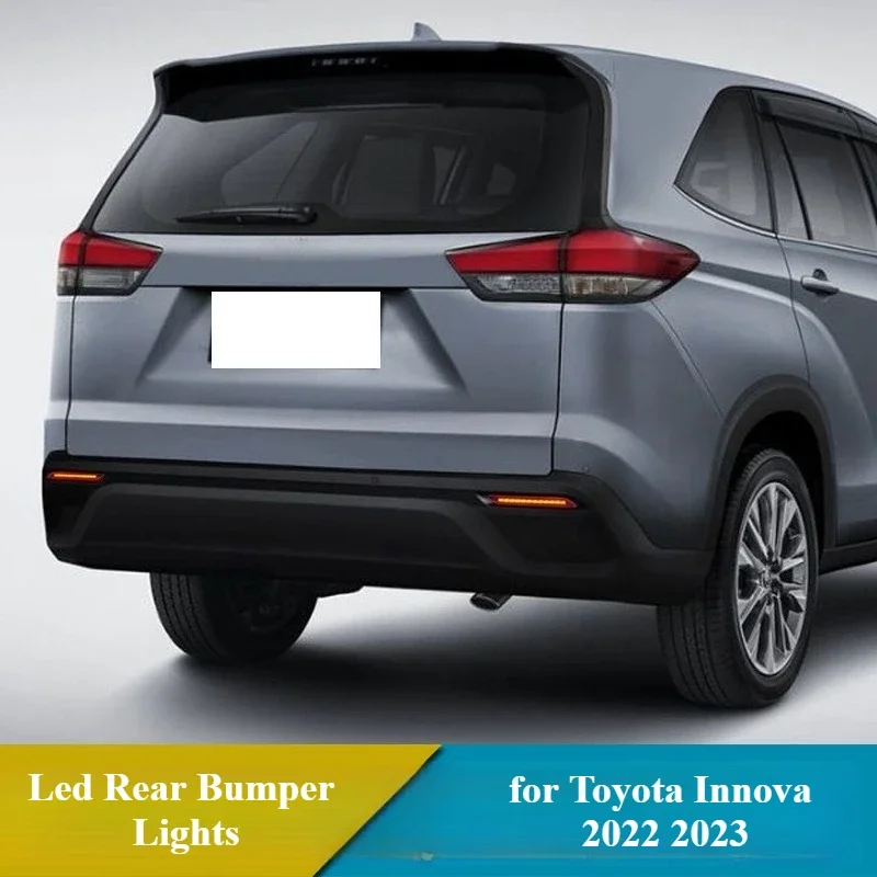 

Led Rear Bumper Lights Reflector Rear Fog Lamp DRL with Dynamic Turn Signal Brake Lights For Toyota Innova 2022 2023
