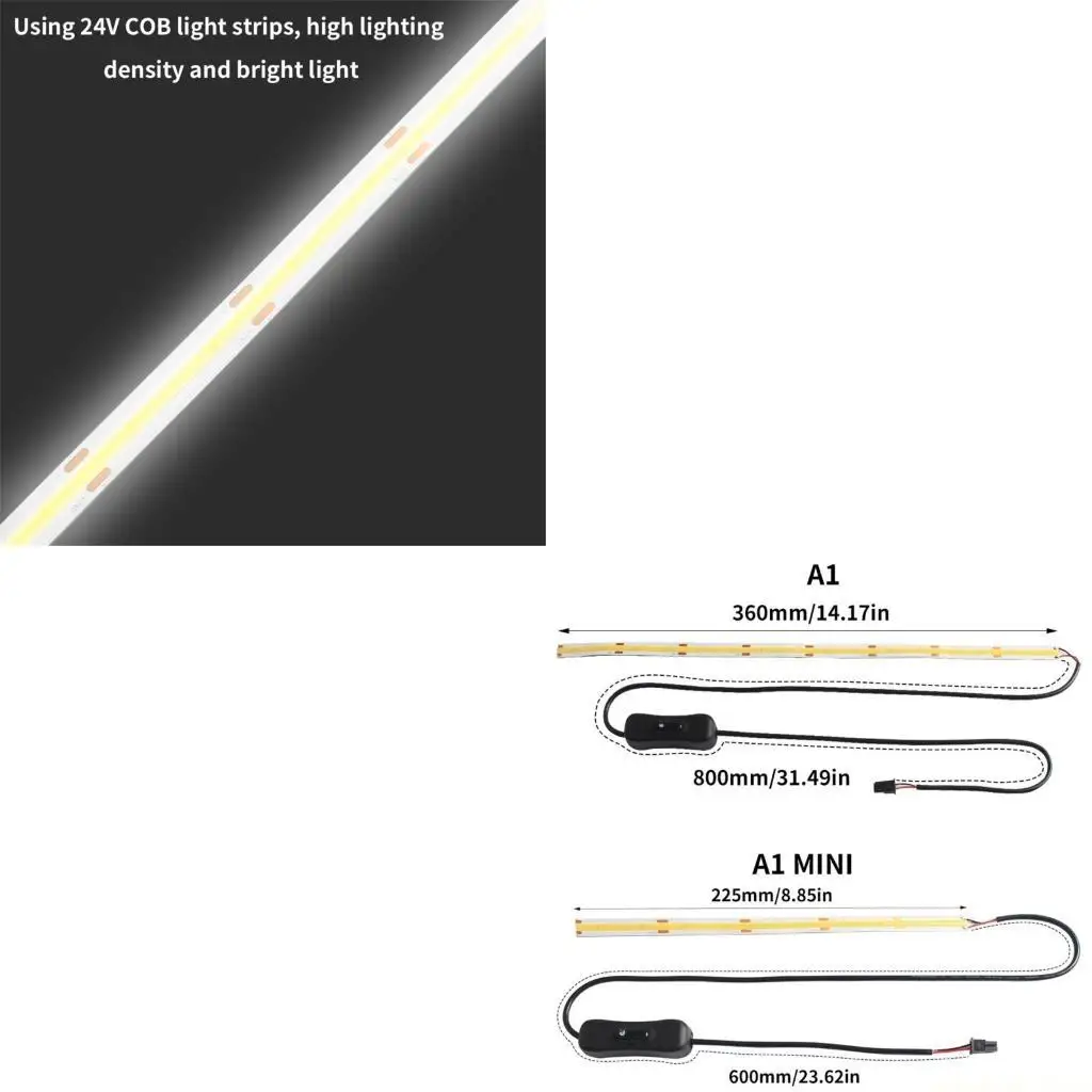 

High Intensity 3D Printer Light Strips, 5V 12W Durability LED Upgrades For 3D Printer Precise Printing Work