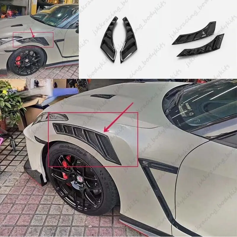 

For Nissan R35 GTR 08-17 Carbon Fiber DIY Front Fender Vents Side Duct Bodykits 2pcs (Needs to cut fender)