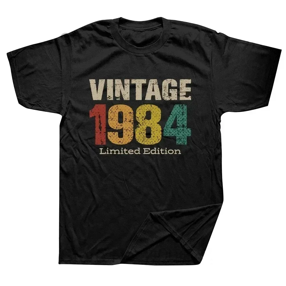 Men Women Cotton T Shirt 1984 40th 40 Years Old Limited Edition Vintage Birthday Anniversary T-shirts Gift Short Sleeve Tee Tops