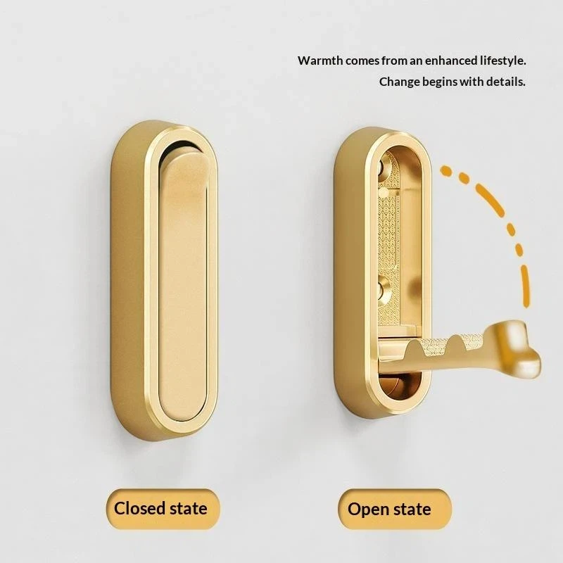 New Concealed Folding Wall Hooks Heavy Duty Space Saving Hooks For Hanging Keys Bags Towels At Entryway