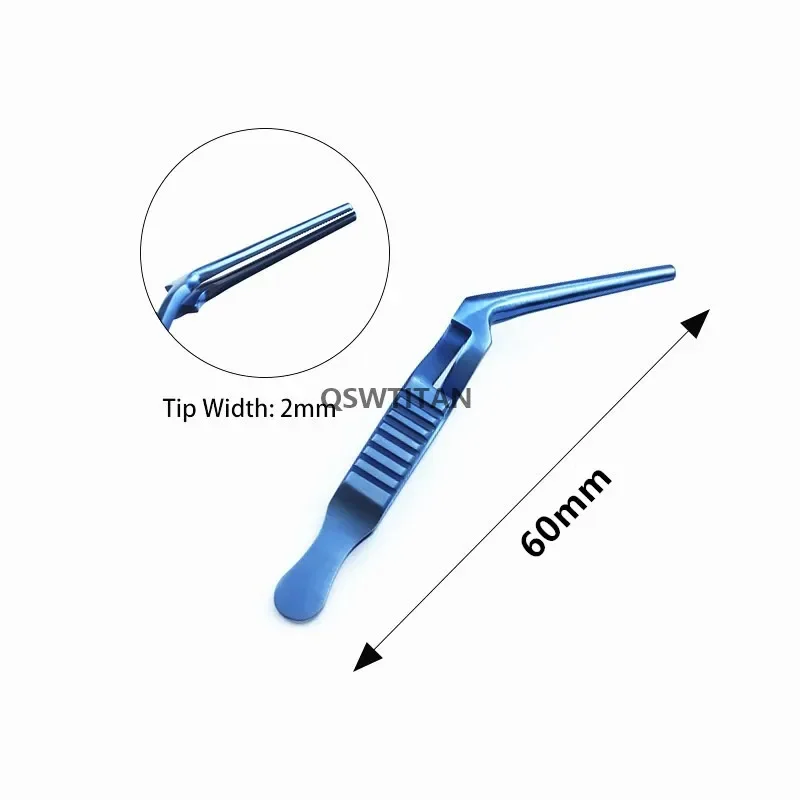 Puntas atraumáticas de titanio, cortadora de sujeción vascular arterial, mandíbula recta/crusada/ángulo, instrumentos quirúrgicos oftálmicos
