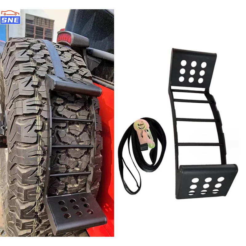 Xds Universal Spare Tire Climbing Ladder 4X4 Foot Peg Bronco Tank 300 Rear Spare Tire Climbing Ladder