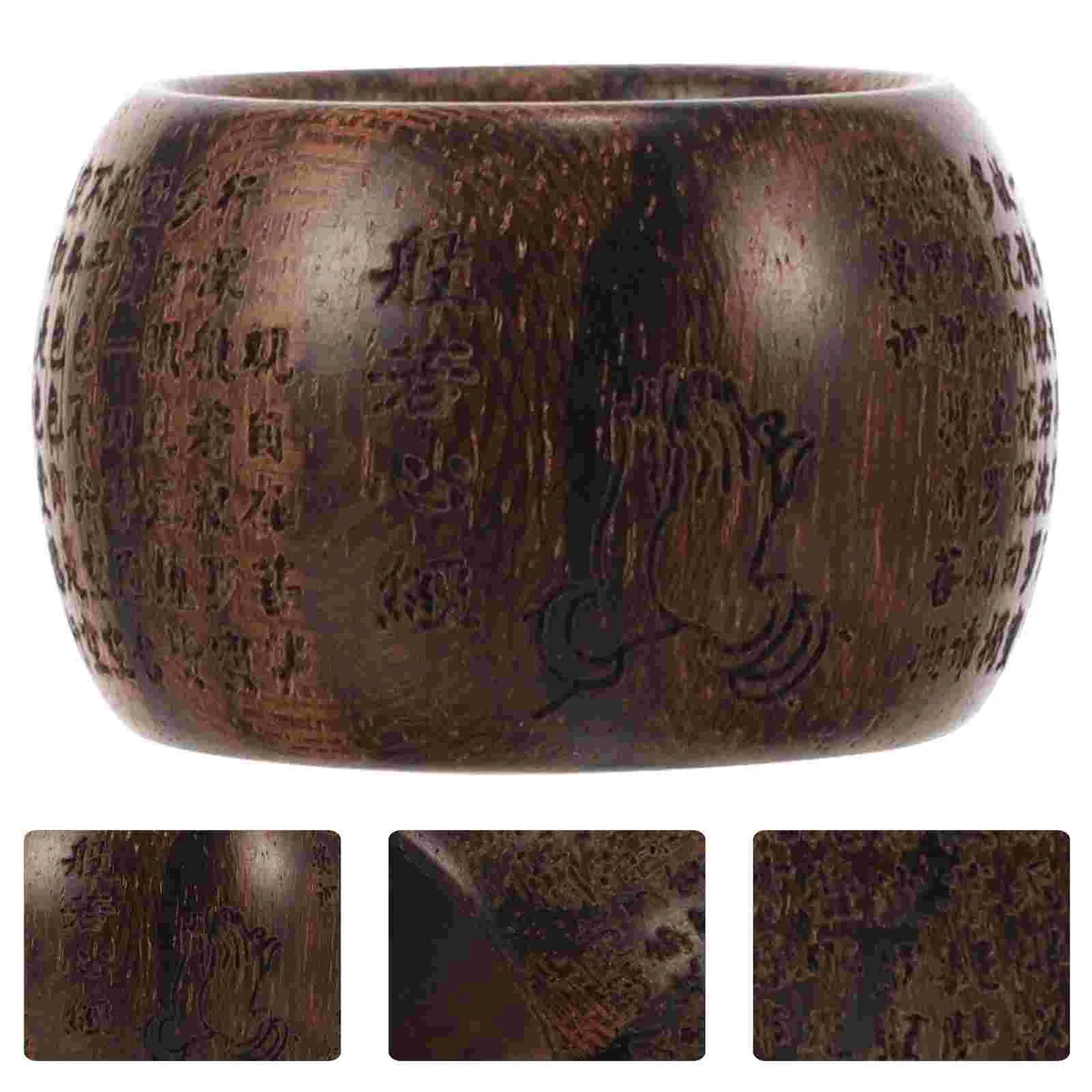 

Bracelets Prajna Heart Sutra Finger Pull Wooden Thumb Unique Wrench Ornament Finer Man