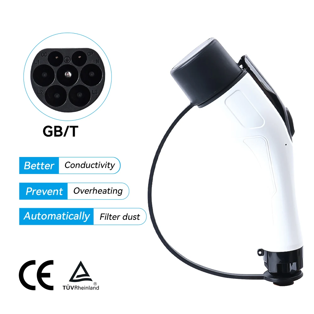ADPOW 16A/ 32A GBT EV Charger Plug Electric Car Charging Gun Head IP55 Watrtproof 3.5kw /7kw/11kw /22kw EV Charger GBT Male Plug