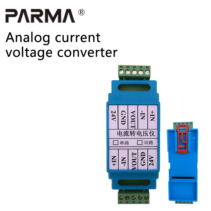 Current-to-voltage module: 0/4-20mA input conversion to 0-10V 5V output / one input one output, two inputs two outputs