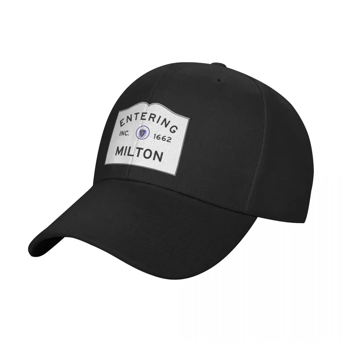 Entering Milton Massachusetts - Commonwealth of Massachusetts Road Sign Baseball Cap Kids Hat fashionable Rave Women Caps Men's