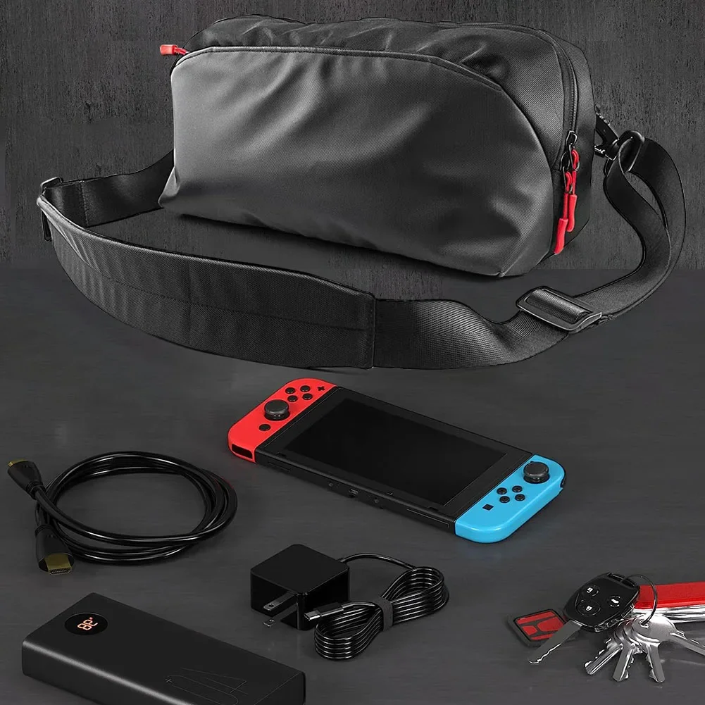 900D Oxford Game Console Storage Bag Large Capacity Game Console Protection Bag Adjustable Shoulder Strap for ASUS Rog Ally