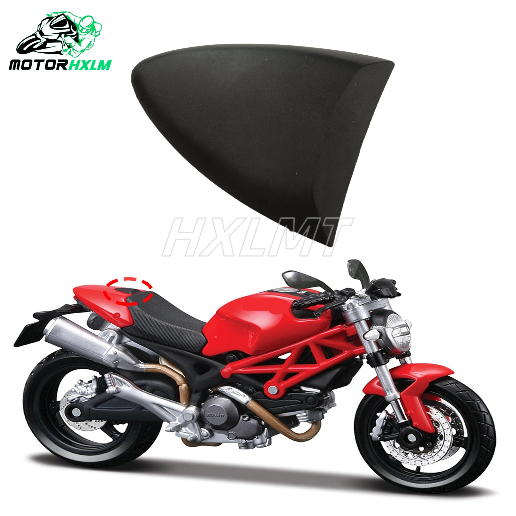 

Motorcycle ABS Rear Passenger Pillion Seat Cover Hard Cowl Hump For Ducati Monster 696 795 796 2008-2014 1100 1100S 2009-2011