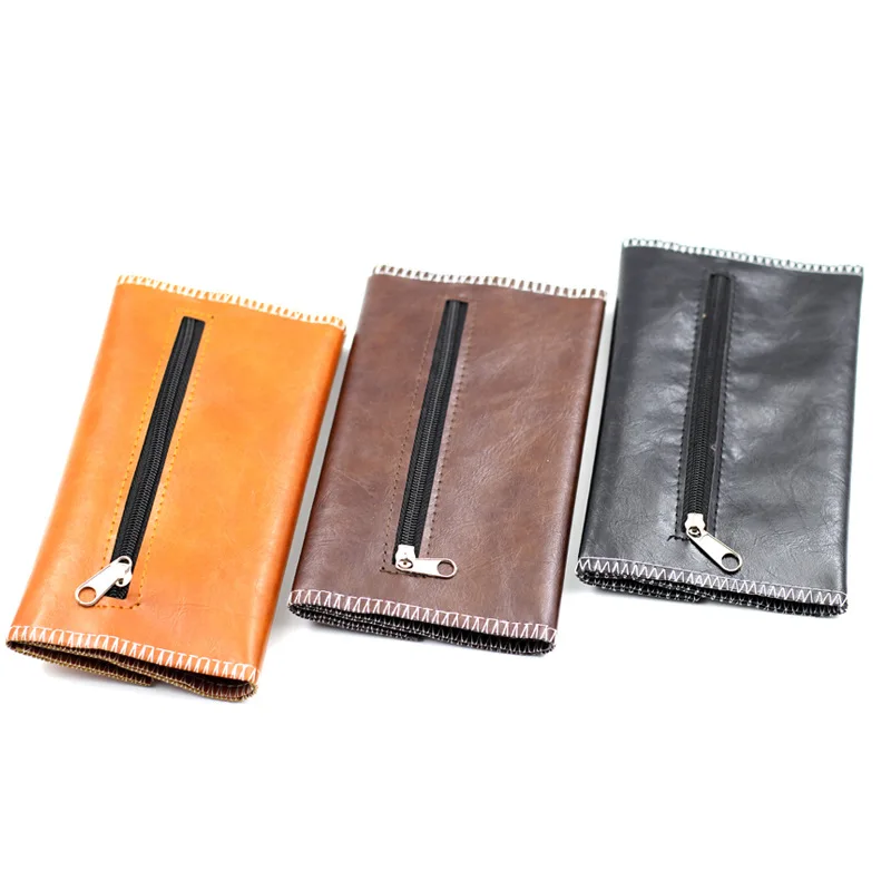 

Tobacco Pouch Case Bag PU Leather Pipe Cigarette Holder Smoking Paper Holder Case Wallet Bag Portable Tobacco Storage Bag