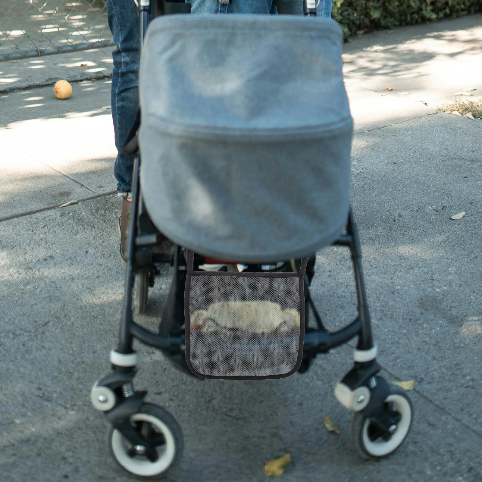 

2Pcs Stroller Mesh Bag Portable Side Sling Storage Easy Access to Baby Supplies Durable Design Baby Stroller Bags