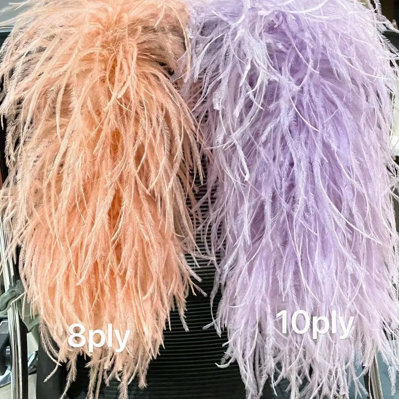 Imagem -06 - Personalizado Natural Avestruz Pena Boa Rosa 8ply 10ply Metro Fluffy Plume Apara Xaile para Artesanato Faça Você Mesmo Party Clothing Dress