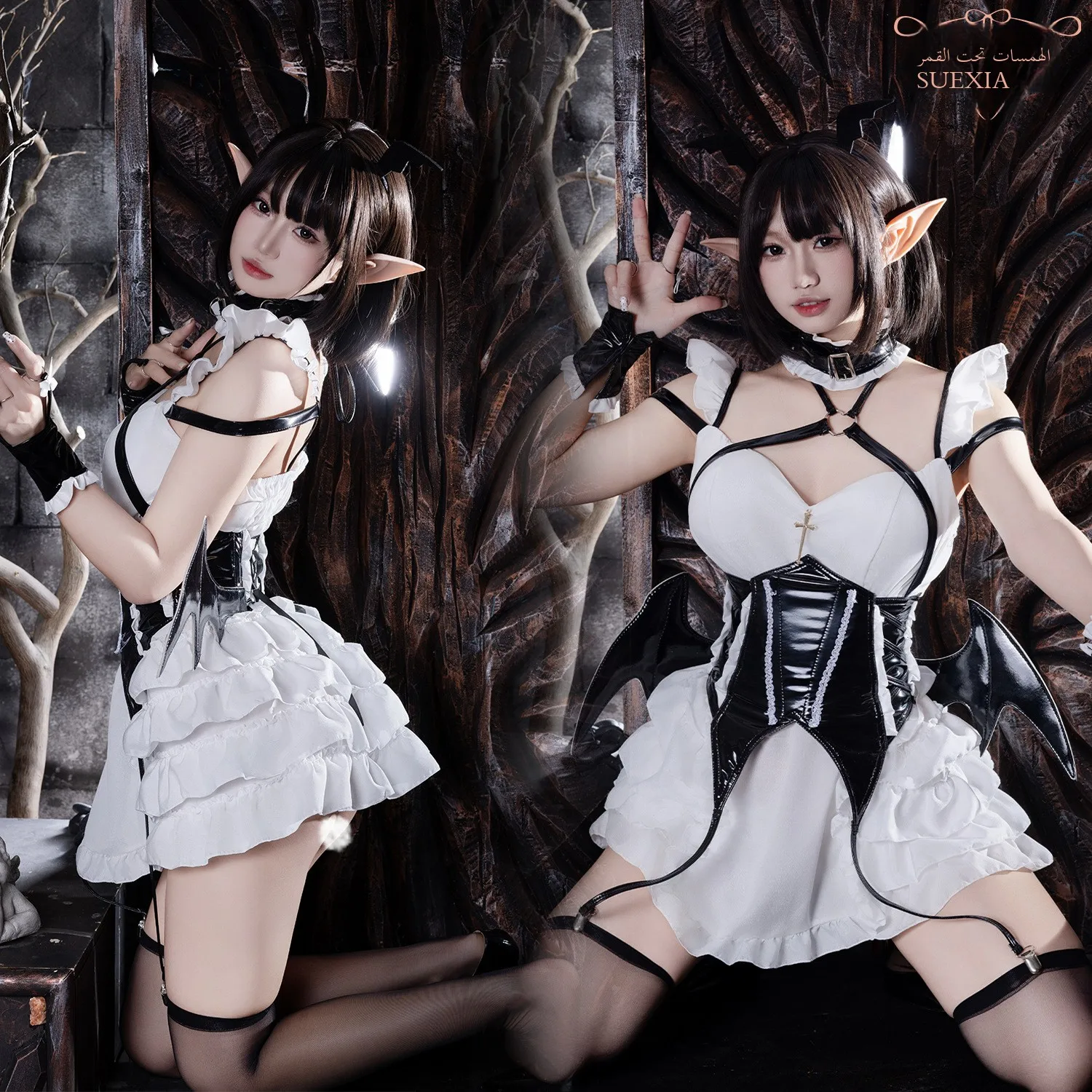 Original Moonlight Whispers loween Cosplay Sexy Japanese Sle Maid Role-plang Costume Set for Women Summer 2025