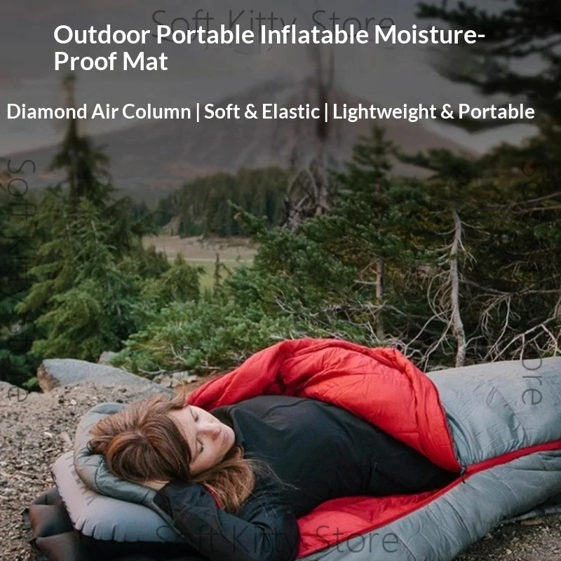 

Ультралегкий надувной складной коврик для кемпинга, влагостойкий одноместный матрас для палатки