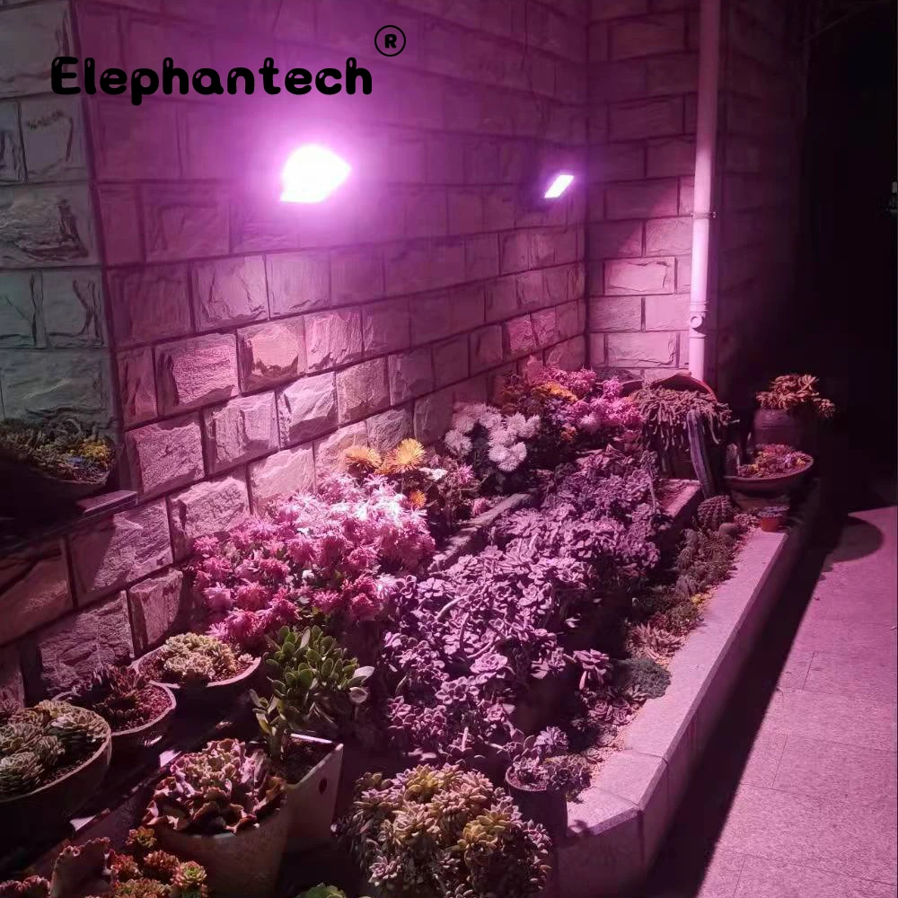 LED 전체 스펙트럼 식물 램프 200W 태양 성장 빛 투광 조명, 식물 꽃 LED 온실 정원 재배 수경 재배 썸네일 5