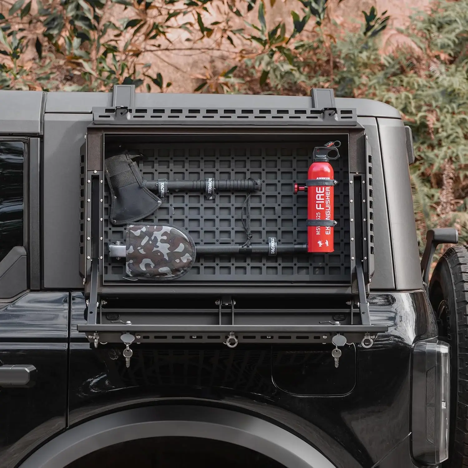 Left/Right SIde Rear Side Storage Box with Concealed Table for Bronco 2021-2024 Exterior Accessories