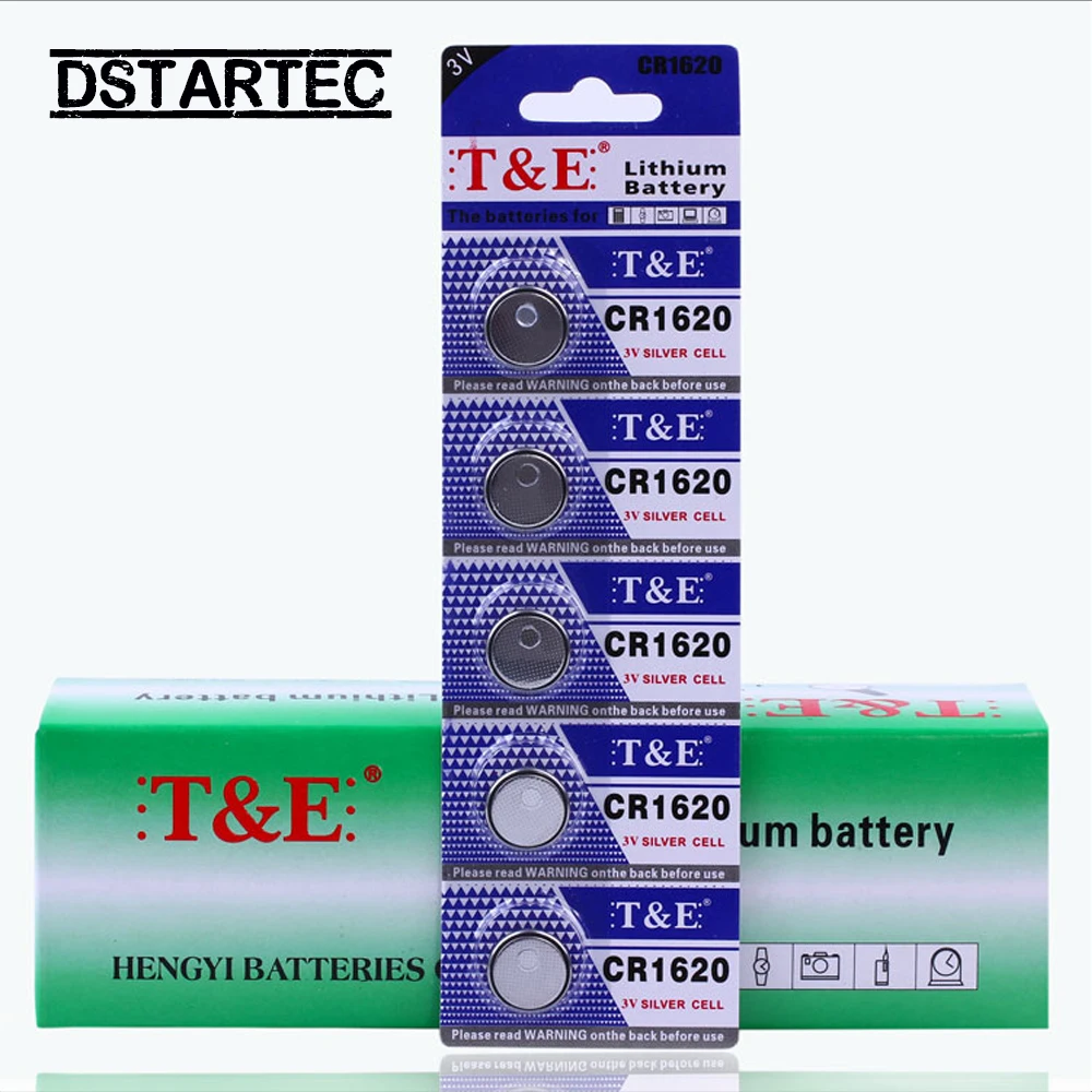 5PCS-25PCS Baterai Tombol Lithium 3V CR1620 DL1620 BR1620 ECR1620 5009LC LM1620 CR 1620 KCR1620 30MAh Baterai Jam Tangan Sel Koin