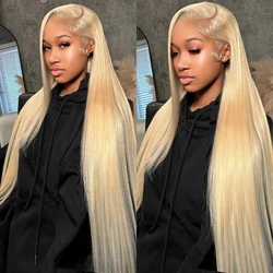613 hd lace frontal wig 13x6 blonde straight human hair Wigs For Women choice Pre Plucked Glueless cheap front wigs on sale cle