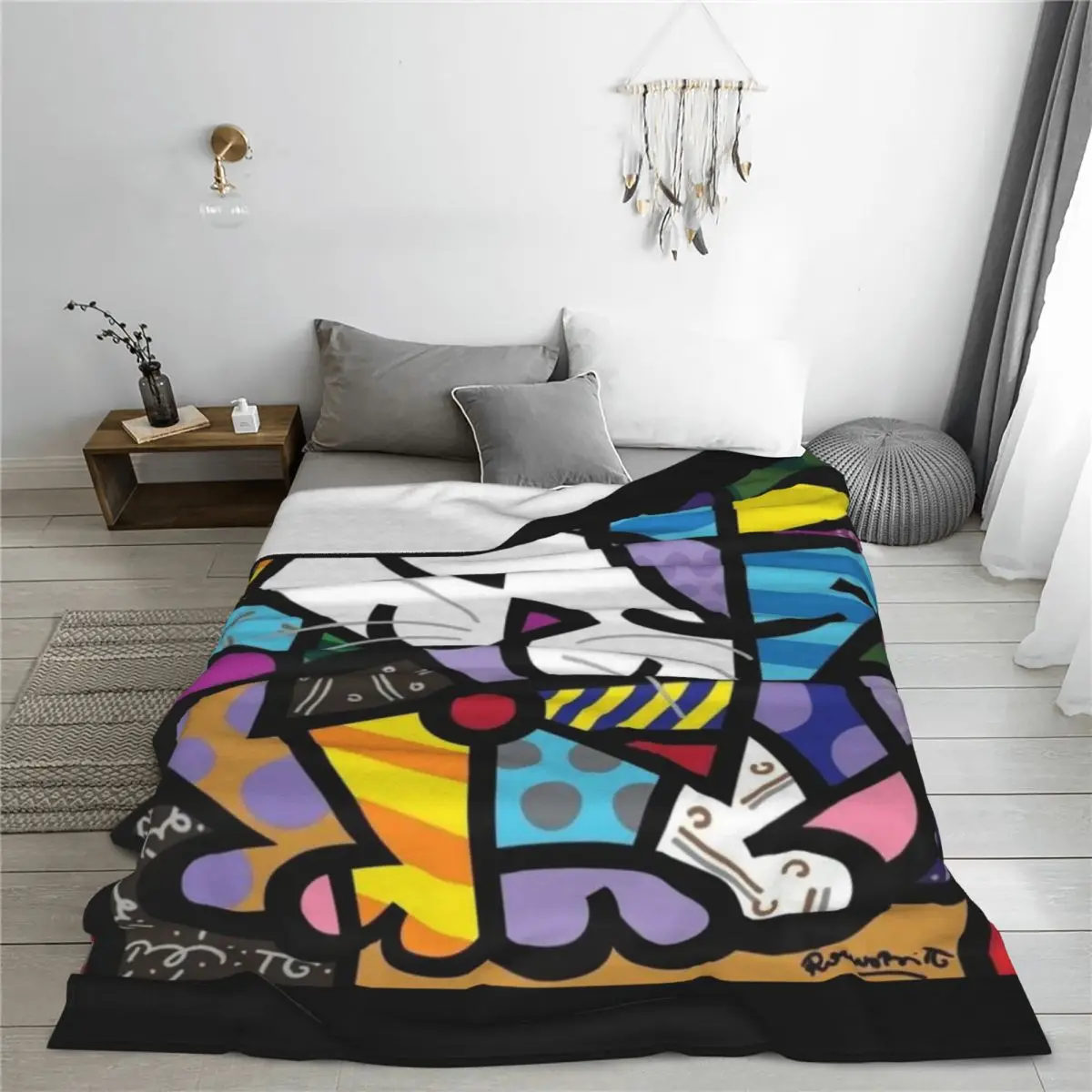 Fluffy Baby Blanket Britto Anime Sofa Camp Nap Bedspread Cozy Flannel Blanket Bedroom Decor