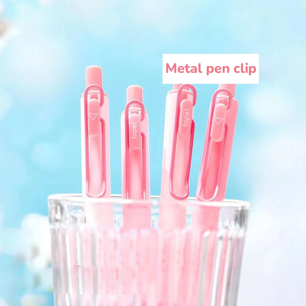 

4Pcs/Box Cute Sakura Bunny Press Gel Pen Students Writing Pens 0.5mm Black Ink Pens Stationery