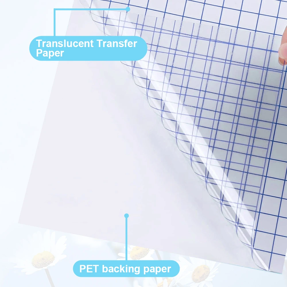 Самоклеящаяся сетчатая прозрачная переводная пленка для домашних животных, наклейки с ручным размещением, виниловая переводная бумага для самоклеящейся пленки