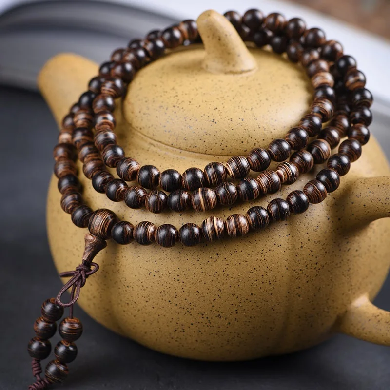 

Nha Trang Chess Nan Honey Knot Agarwood Bracelet Cultural Play Chess Nan Qinan Buddhist Prayer Beads Bracelet 108 Beads