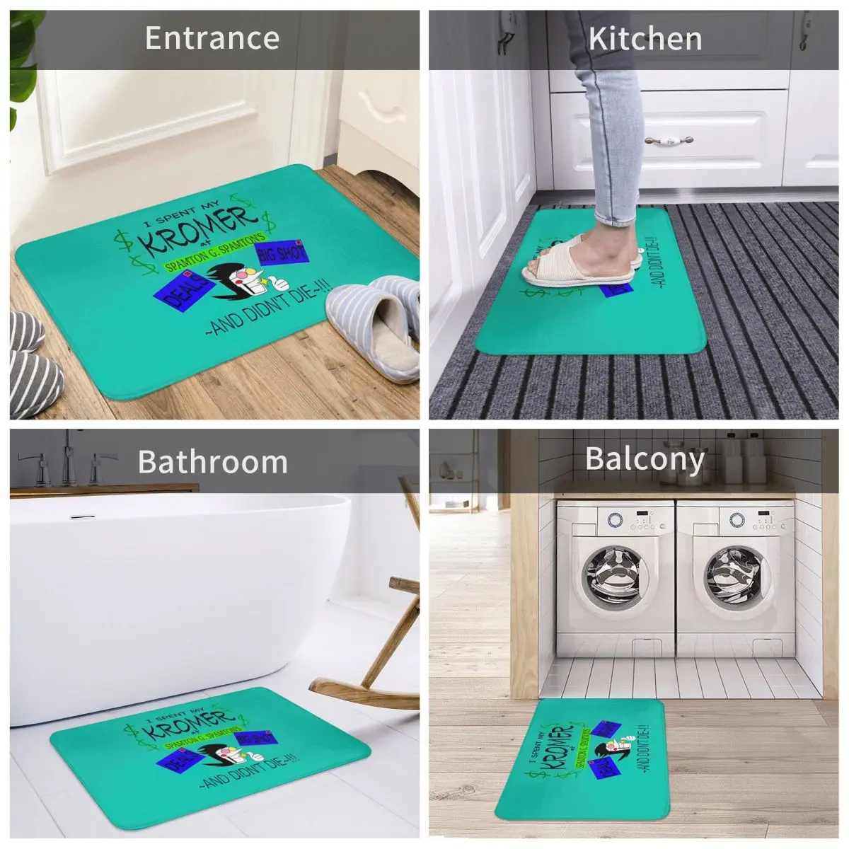 Game Deltarune Spamton Bath Non-Slip Carpet I Spent My KROMER At Spamton Living Room Mat Welcome Doormat Home Decor Rug