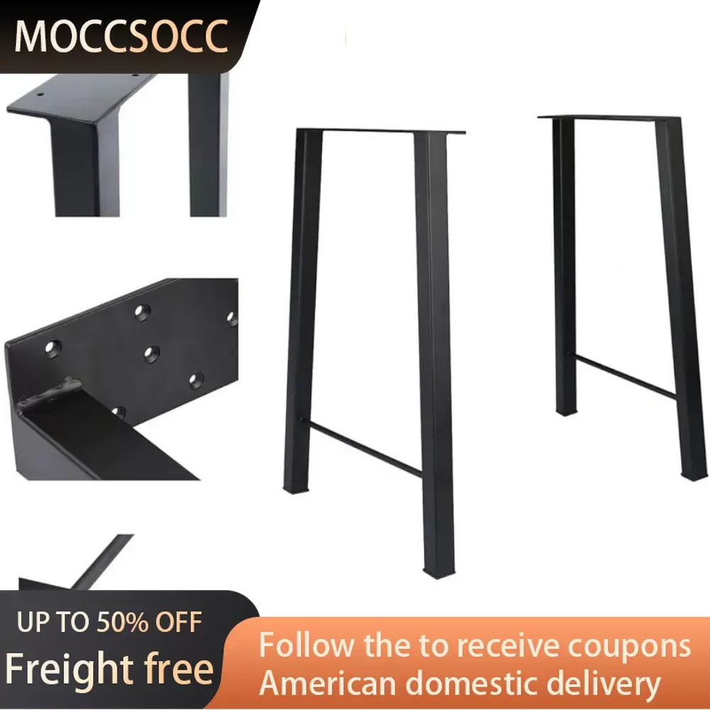 

40 Inches Bench Table Legs Set of 2 Furniture Legs Bench Legs Industry Metal Coffee Table (22" Wide) Rubber Pad Office Chair