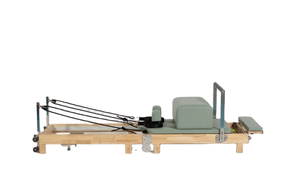 Maple Beech Oak Wood Folding Pilates Reformer Fitness Equipment Set