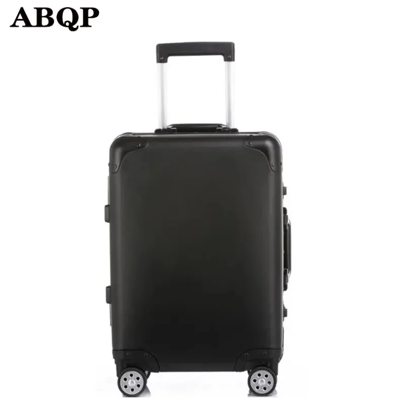 20/24/26/29 Inch Rolling Luggage set 100% Aluminum-Magnesium Business Travel Suitcase Aluminum Spinner Trolley Bag On Wheel