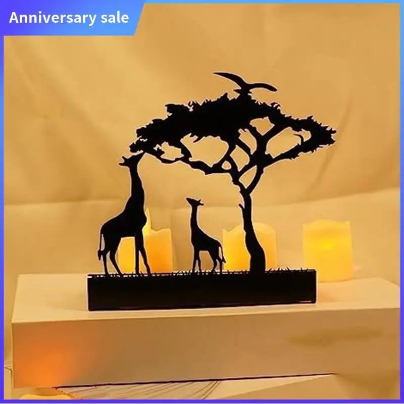 

Metal Home Decoration, European Simple Iron Art Decoration Night Atmosphere Props Home Table Shelf Decoration Black