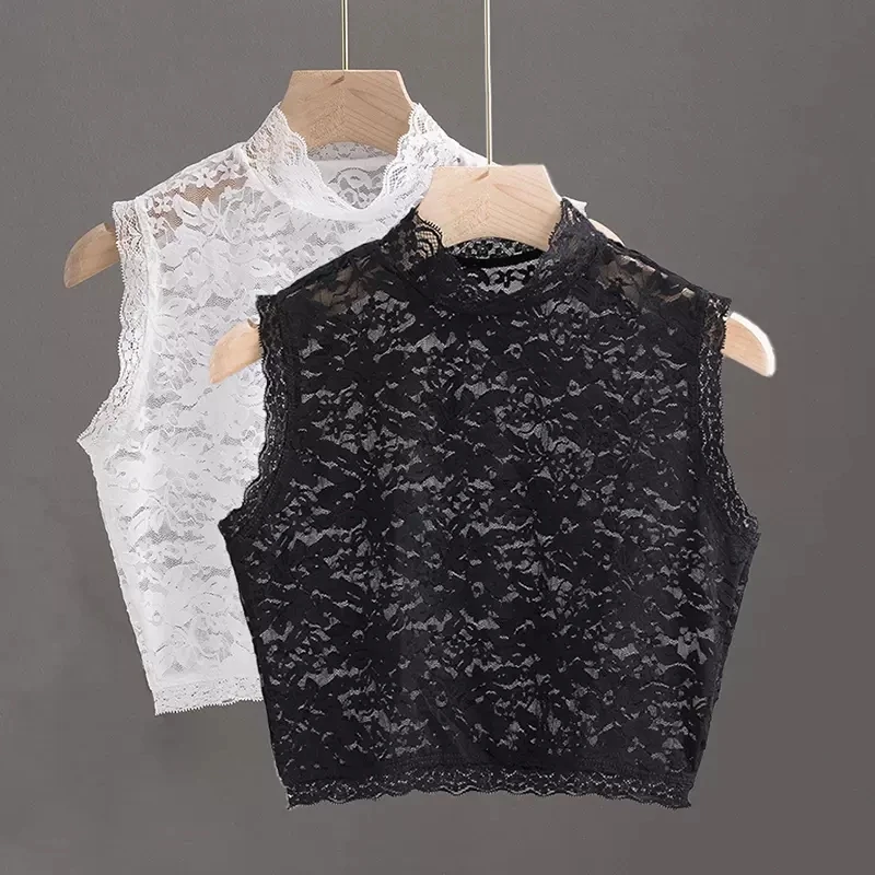 Lace Fake Collar White Black Lace Floral Women Detachable False Collar Blouse Shirt Removable Collar Tie Sweater Decoration