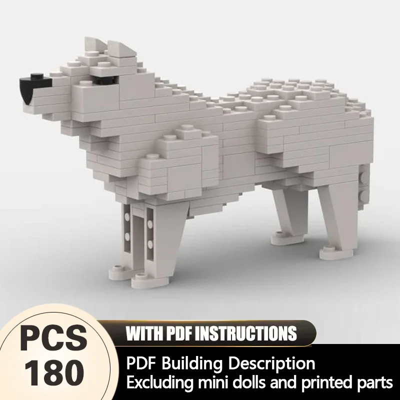 

Creators Animal Series Model MOC Building Bricks Large White Dog Modular Technology Gifts Holiday Assemble Children Toys Suit