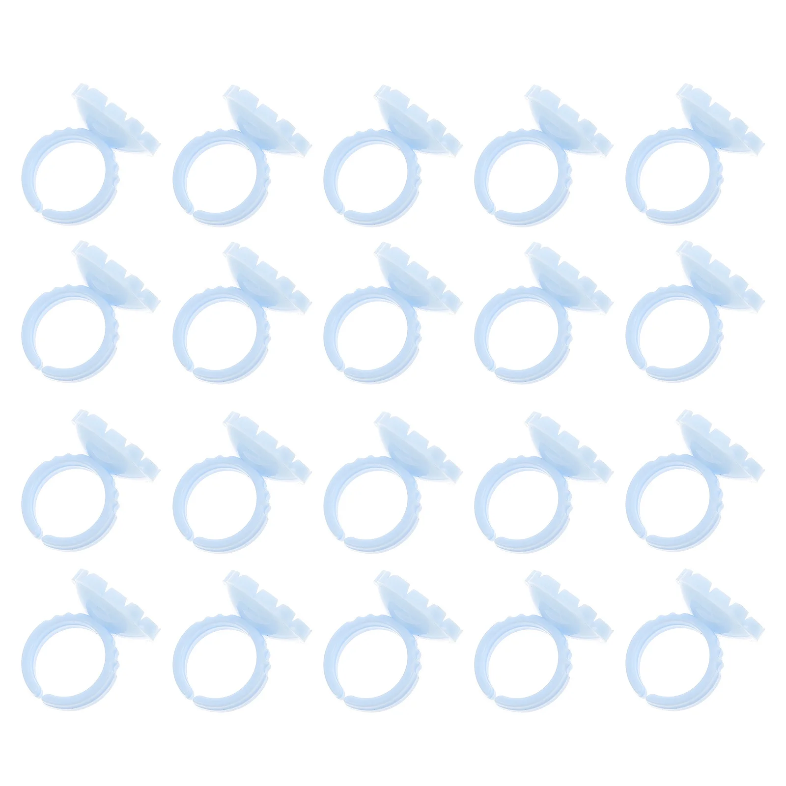 100 個ラッシュグルーリング花の形のまつげエクステンションカップ安全な再利用可能なグルーホルダーアーティスト初心者用タトゥー顔料リング