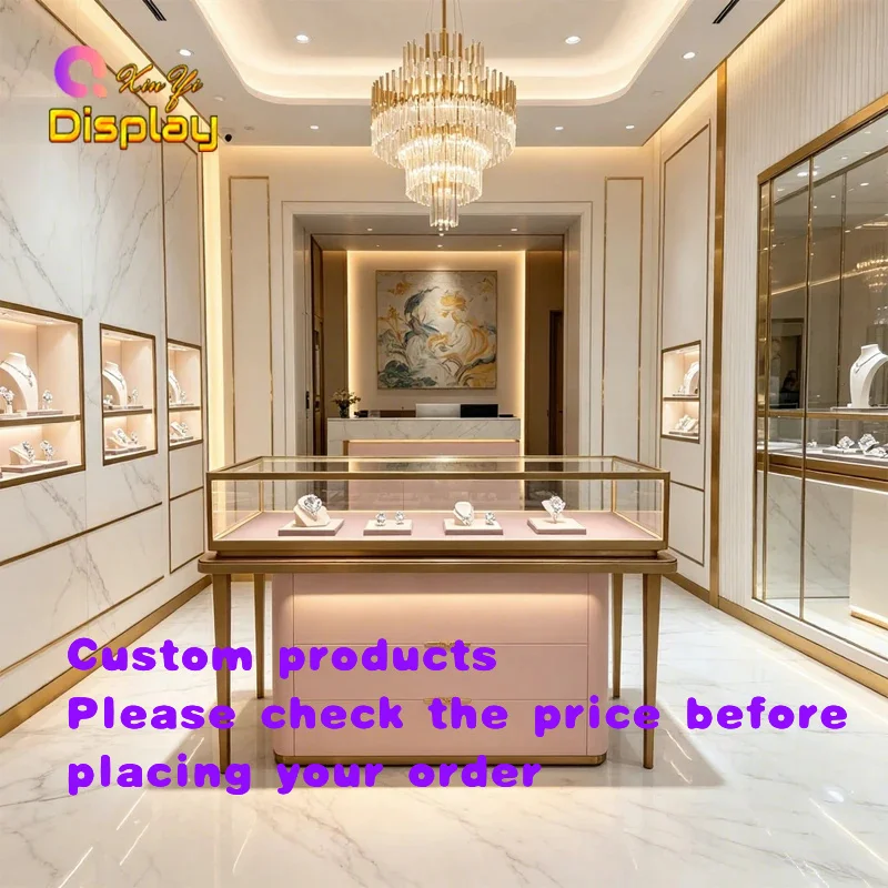 custom.Custom Modern Luxury Jewelry Display Cabinet with LED Lighting Eco-Friendly & Durable Design Retail Shops and Shoppin