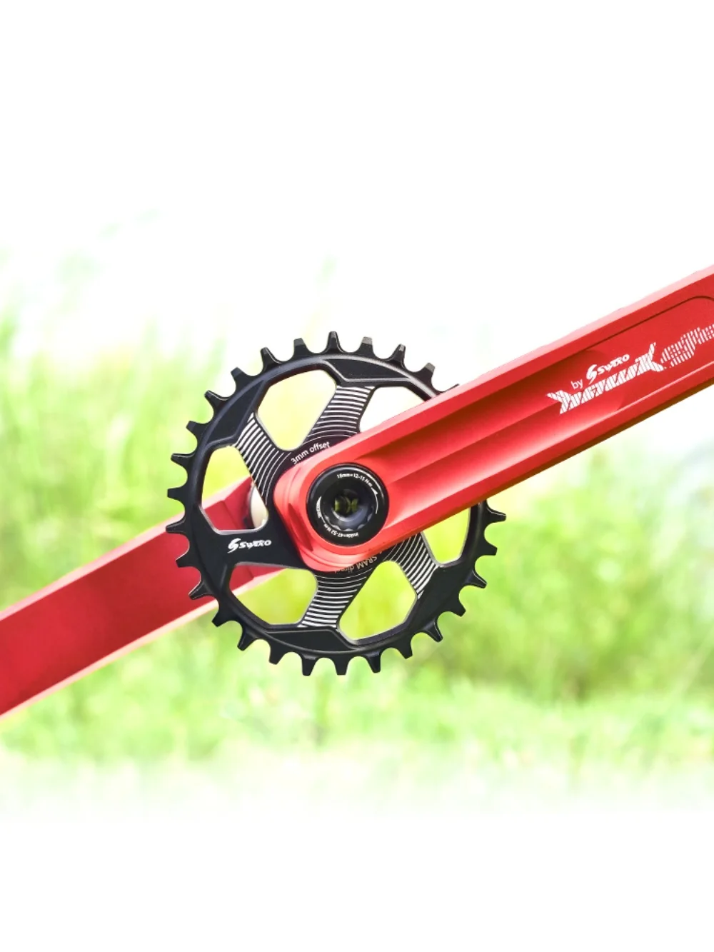 

SWTXO Eagle Eye Шатун для горного велосипеда GXP из алюминиевого сплава, полый встроенный 7075, алюминиевая ось, однокольцевой шатун с ЧПУ