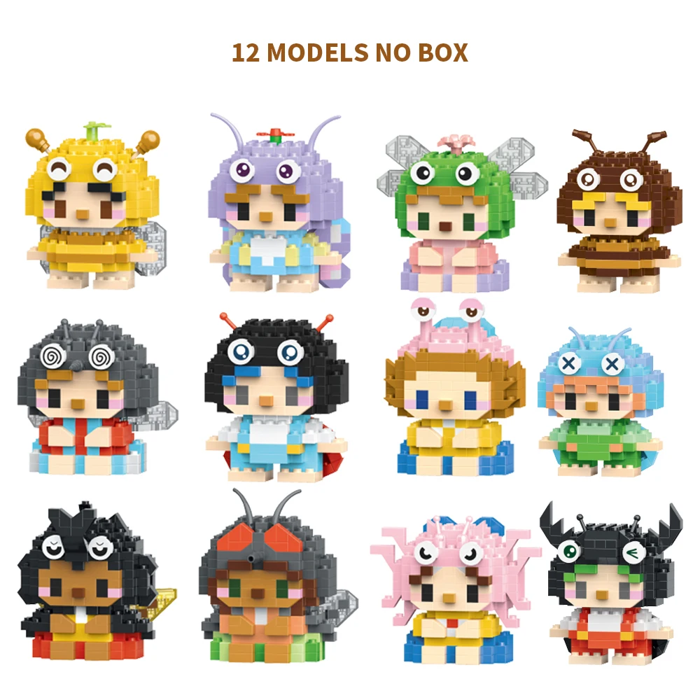 HUIQIBAO Mini Leuke Insect Micro Bouwstenen 3D Diamant Model BEE Slak Baksteen DIY Stad Bouw Speelgoed voor Kinderen Kid Gift