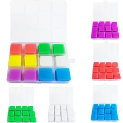 96pcs 2.5*2.5CM DIY 다이아몬드 페인팅 왁스 스토리지 박스 자수 접착제 크로스 스티치 도트 접착제 DIY 다이아몬드 페인팅 왁스 진흙
