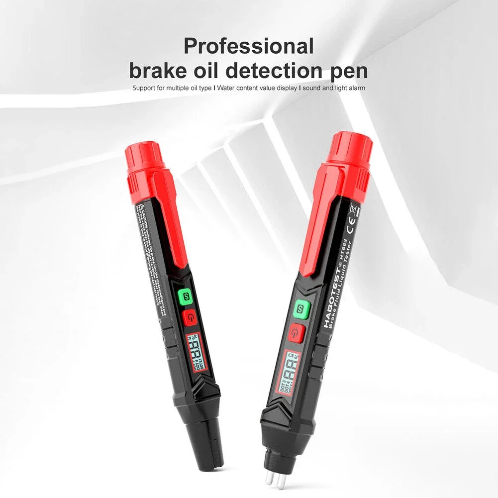 

Auto Brake Fluid Tester Brake Tester Pen 1pc Brake Fluid Tester Comfortable Grip 2x1.5v AAA Battery ABS Material