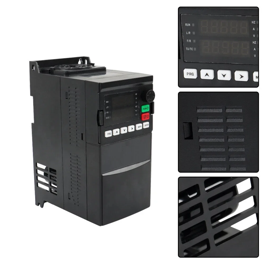 2HP 220V VFD Inverter with 0-400Hz Adjustable Frequency Output and Comprehensive Thermal Electrical Protection