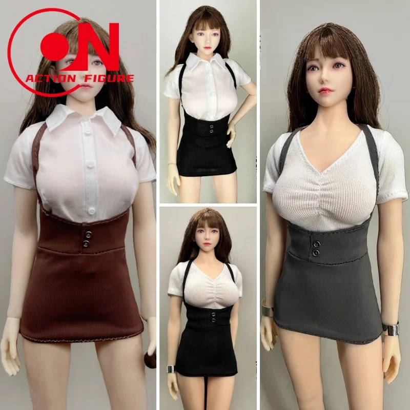 CJG-062 1/6 مقياس أنثى الجندي JK موحدة طالب موحدة قميص حزام تنورة مجموعة الملابس نموذج لجسم عمل 12 بوصة #1