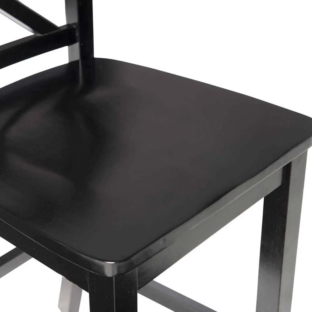 Black X Back Counter Stool, 16" W x 17.91" D x 37.01" H