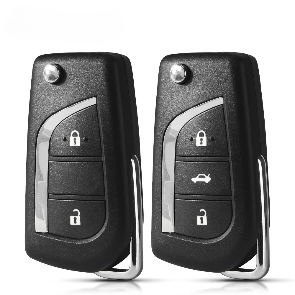 

Складной корпус дистанционного ключа для Toyota Levin Camry Reiz Highlander Corolla, чехол для ключей Toy43 2, 3 кнопки