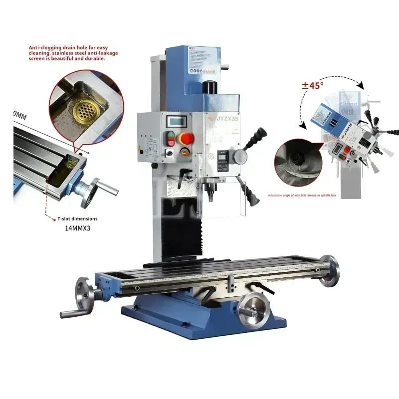 JYZX35/Mute Drilling and Milling Machine Brushless Milling Machine Three-axis Digital Display Drill Press Add Automatic Knife