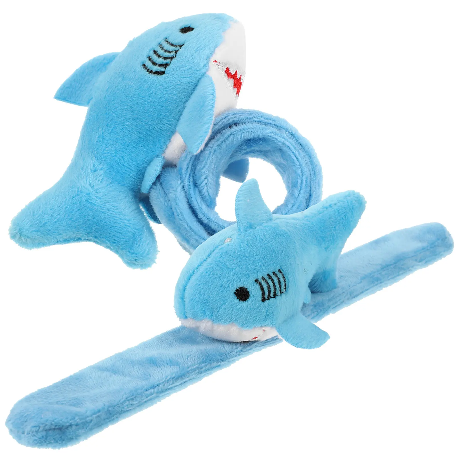 2Pcs Shark Slap Bracelets Lightweight Flexible Snap Bands for Kids Party Favors Theme Events Halloween Gift Ideas Bulk Pack