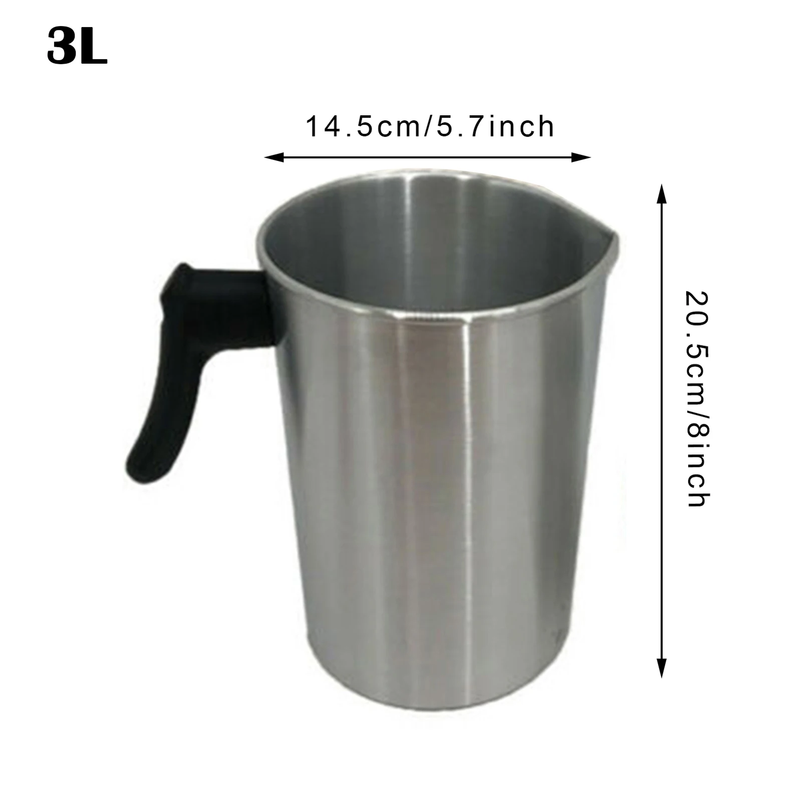 DIY Candle Molds Aluminum Wax Melting Pot  1.3-3L Large Capacity Wax Pot with Heat-Resistant Handle Candle Making Crafts